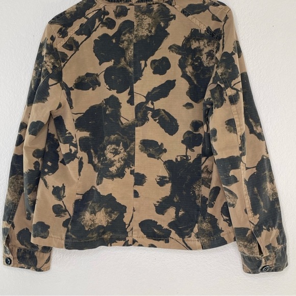 J Crew jacket military size XS black blossom Camo style# 22561. lightly worn - Picture 3 of 7